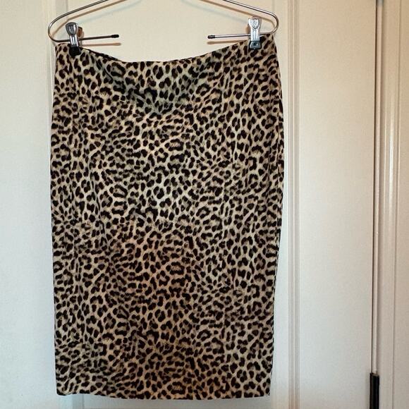 Vince Camuto LEOPARD Pencil Skirt PL - Picture 1 of 7